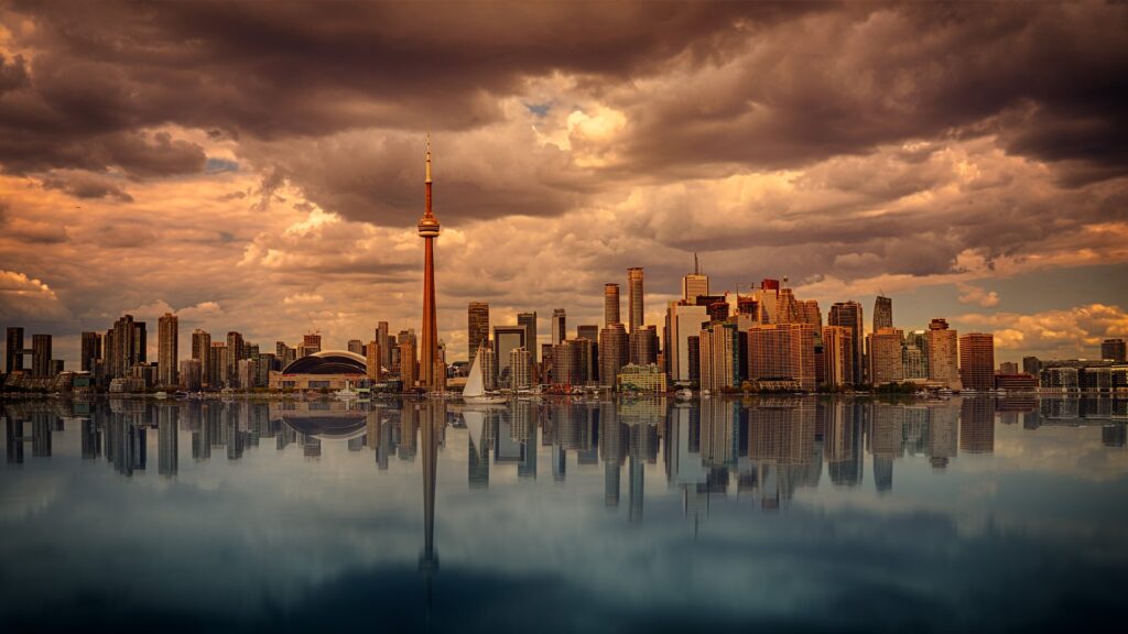 Visão panorâmica de Toronto no Canadá