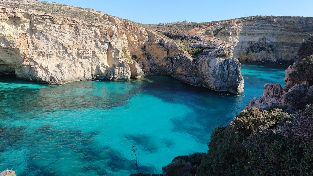 intercâmbio em Malta: praias