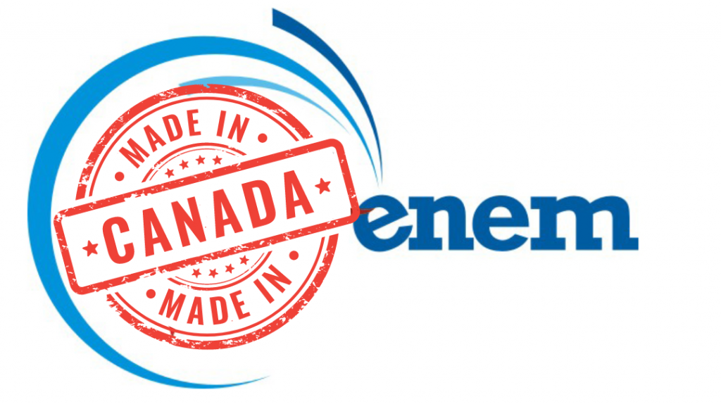 Universidades canadenses: logo do ENEM ao lado do Made in Canada