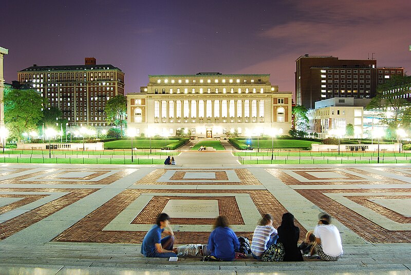 Visão de Columbia à noite