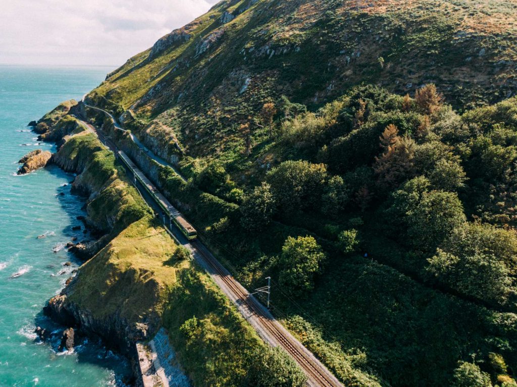 Vista aérea da ferrovia de Bray