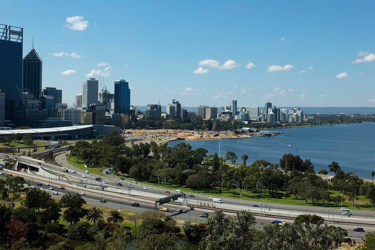 A cidade de Perth, Austrália